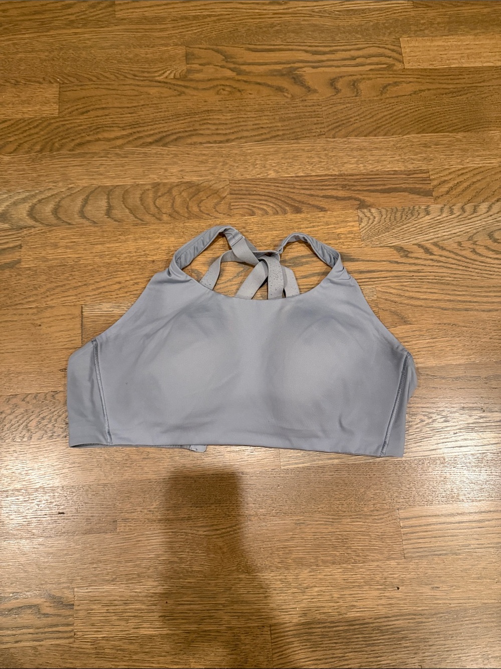 lululemon athletica Gray High-Neck Strappy Sports Bra
